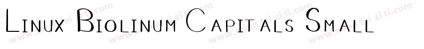 Linux Biolinum Capitals Small CapsV字体转换